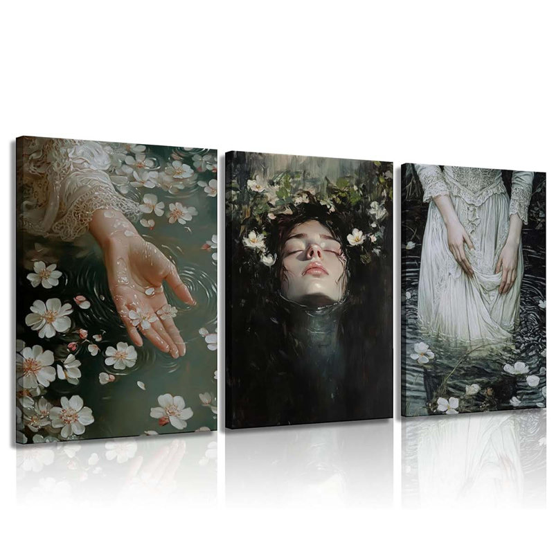3 Piece Wrapped Canvas Print, 40 cm H x 90 cm W