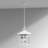 1- Light 10.7''H White Aluminum Hammered Glass Adjustable ETL Outdoor Hanging Lantern-468615037