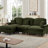 Mid Century 3 Comfy With Chenille, Flared Arms, Ruffles Pleats Skirts, Spindle Legs And Movable For Multiple Home Arrangements Chenille Diverse Needs-293487781
