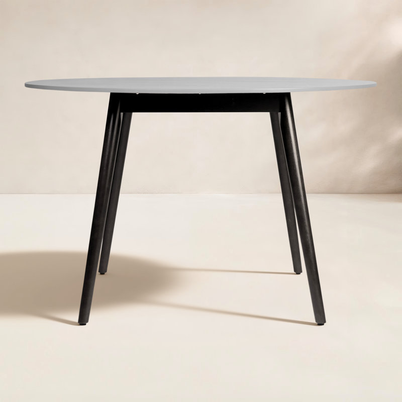 Table de salle à manger Chassitty, Noir, H 30 po x l 47 po x P 47 po