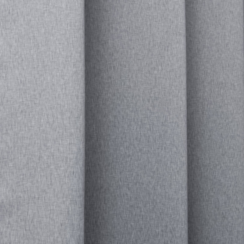Jhoniel Fabric Fusion Linen Look Printed Room Darkening Curtain Pair, 52" W x 84" L, Gray