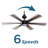 ONE Smart All Seasons 60" Ceiling Fan with Light, Quiet, Alexa/Google, 3 Color LED Lights, Reversible and Light Kit included