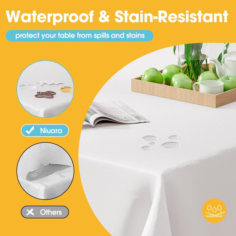 Nappe en plastique - Paquet de 4 nappes jetables rectangulaires pour table, housse de table imperméable pour les fêtes, les fêtes et les rassemblements