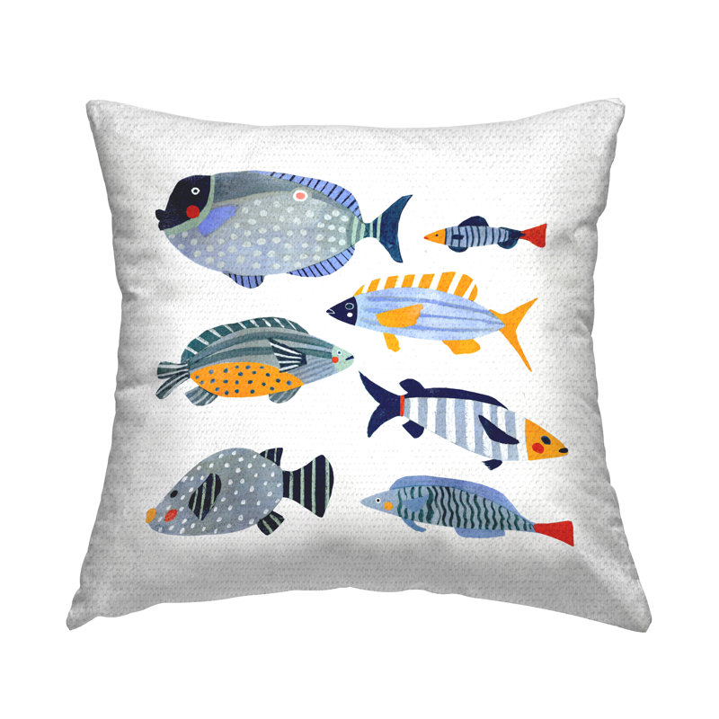 Coussin extérieur à imprimé fantaisiste pour enfants