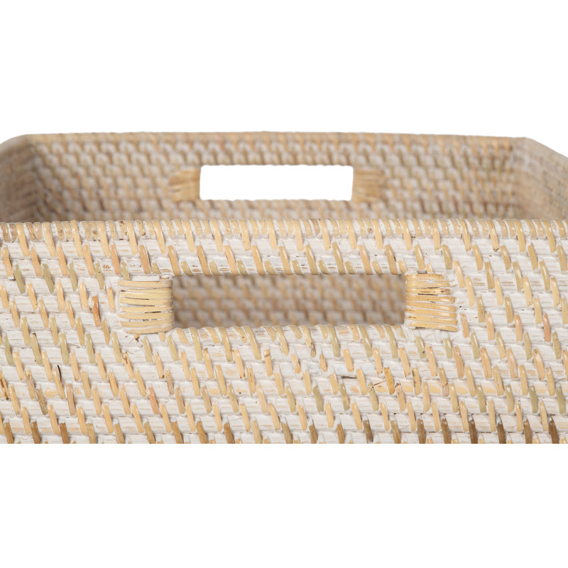 Panier en rotin Bavan, Latte