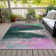 Machine Washable Indoor/Outdoor Xhevrie Green Rug