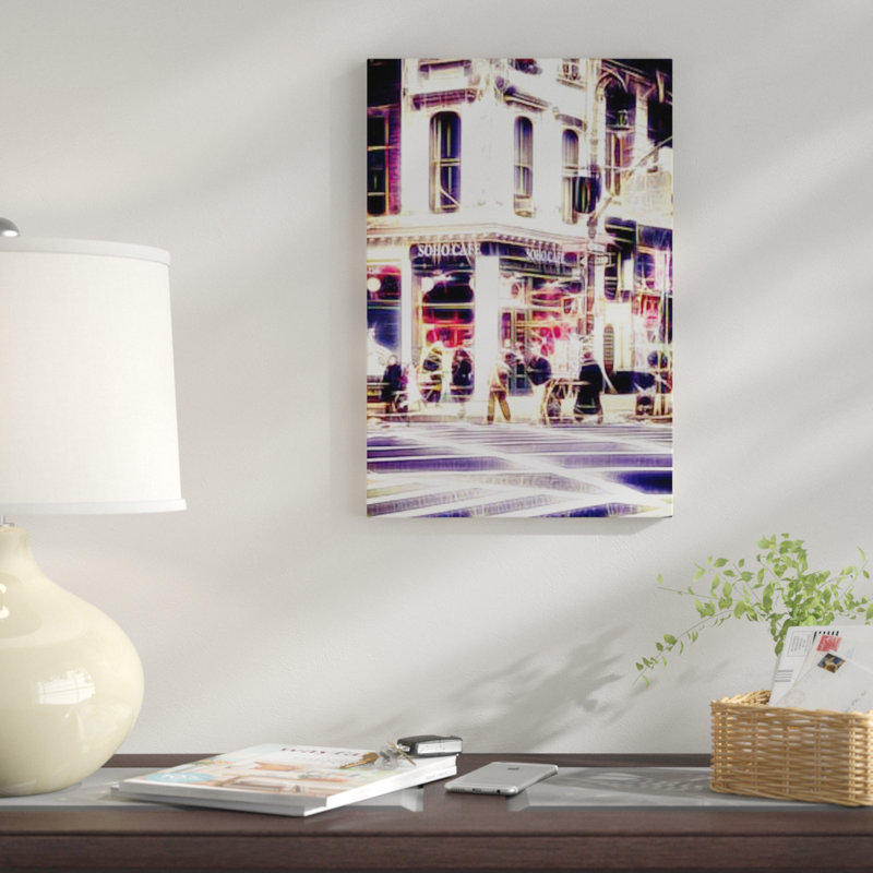 «Soho Café», impression sur toile, H 26 po x l 18 po x P 1,5 po, Toile tendue, Pas de tapis