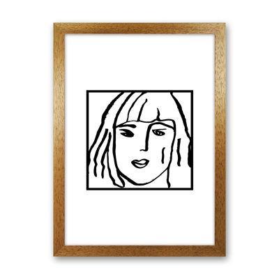 Female Face Square by Planeta444 - Print