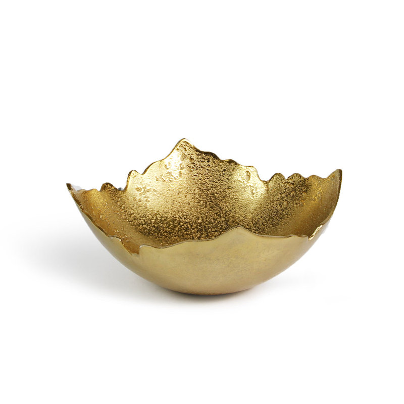 The Ebb & Flow Bowl, Gold, 6.5" H x 15.75" W x 15.75" D