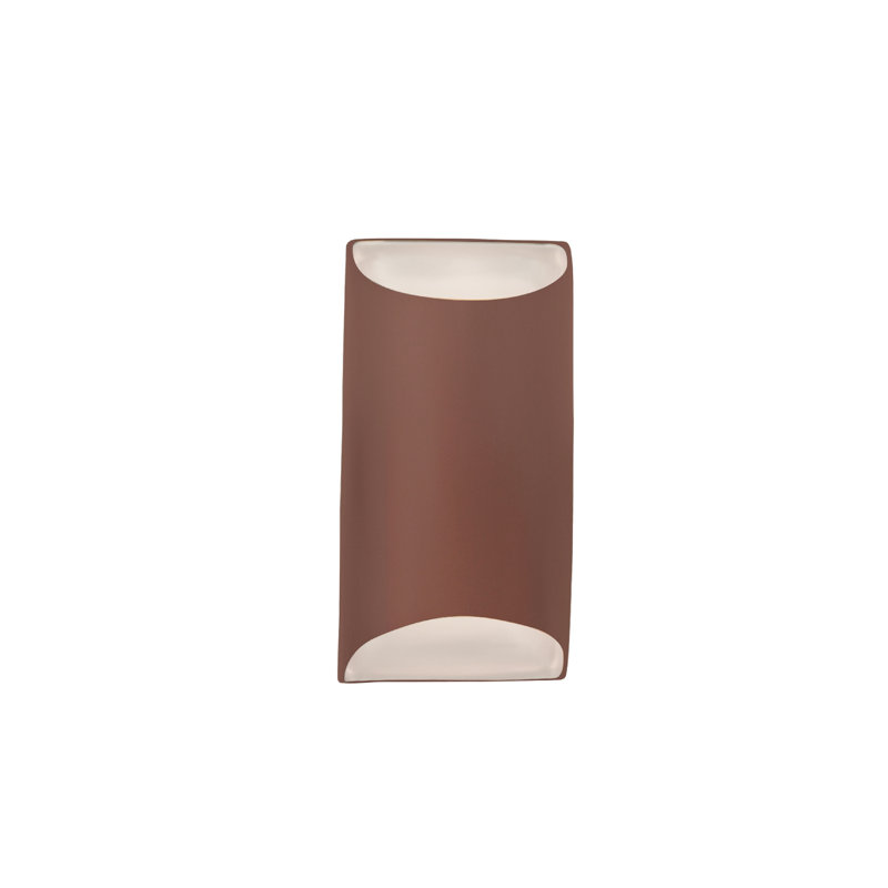 Beda Ceramic LED Wall Light, 10.75" H x 5.5" W x 4" D, Canyon Clay