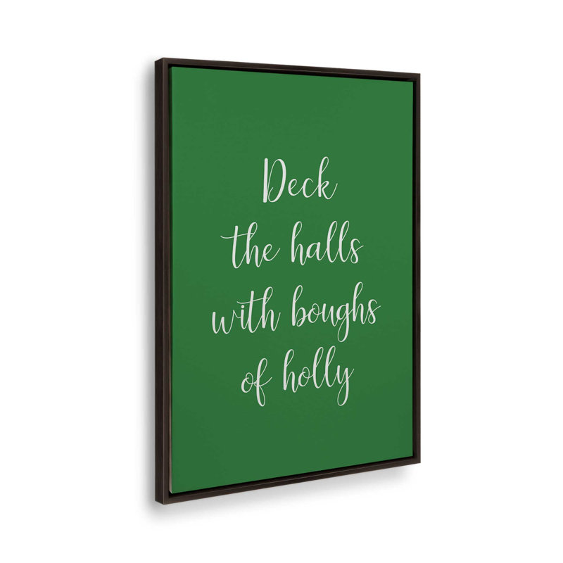 Deck the Halls Canvas Art Print, 12.75" H x 8.75" W, Polished Gold