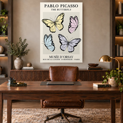 "Pastel Butterfly", exposition rétro, art mural sur toile