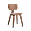 Chaise d'appoint (ensemble-2), finition noyer, siège de selle en bois