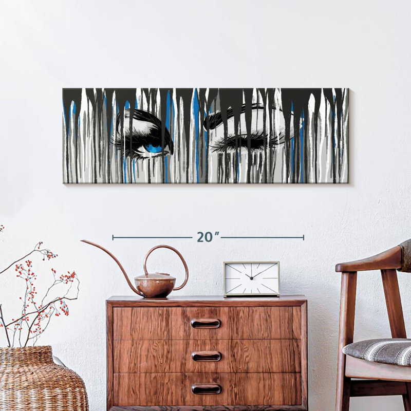 «Eye Wink Paint Drip», reproduction sur toile tendue, H 10 po x l 30 po x P 1,25 po
