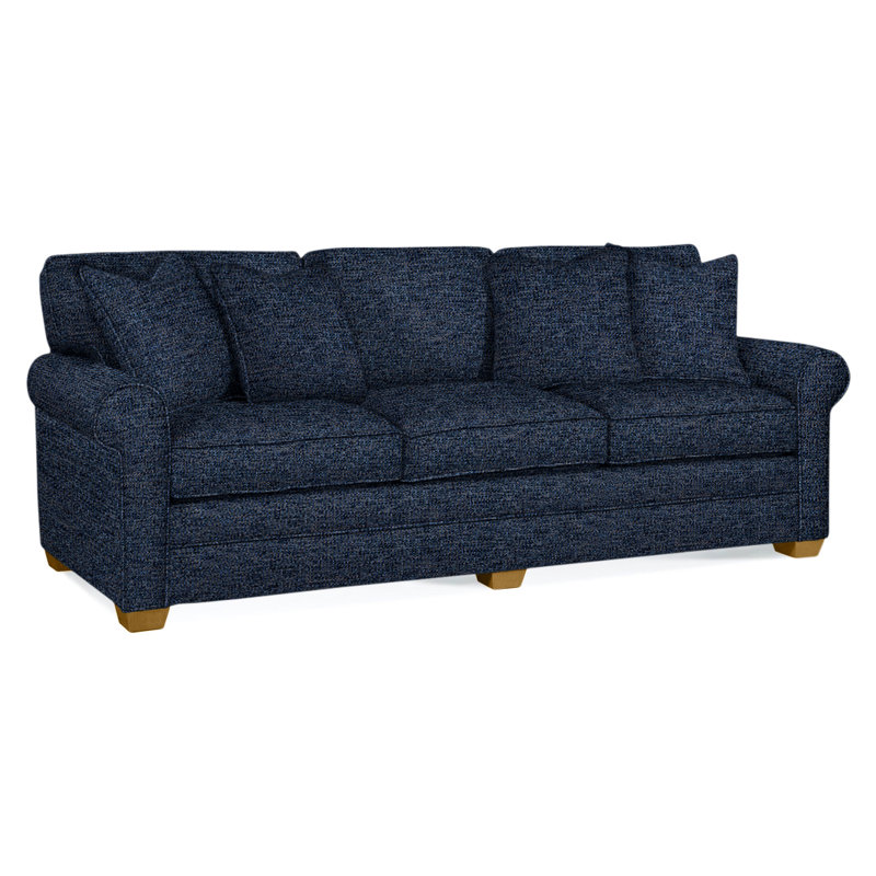 Bedford Upholstered 98'' Sofa, Honey, Basic Navy; 0317-61