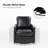 Alfonso 27" Wide Faux Leather Swivel Accent Chair with Removable Cushion-78598383