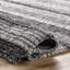 Tapis rayé multicolore gris / brun à poils longs touffeté à la main Panitz-270478302