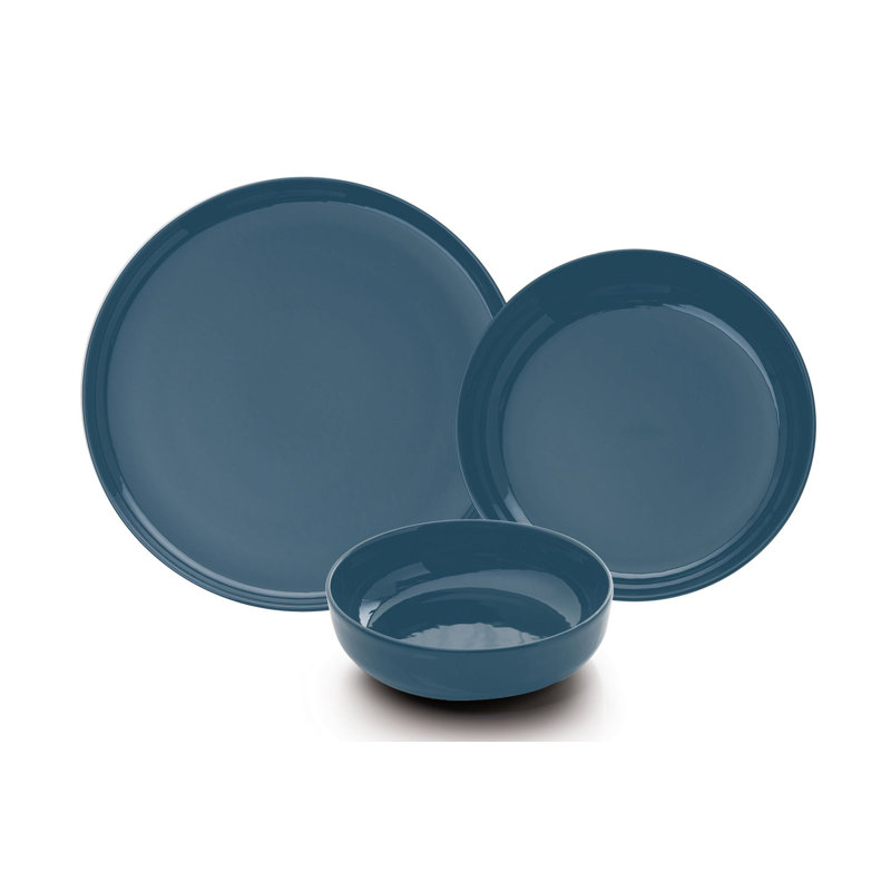 Daleah Piece Dinnerware Set - Service for 4, Dark Blue