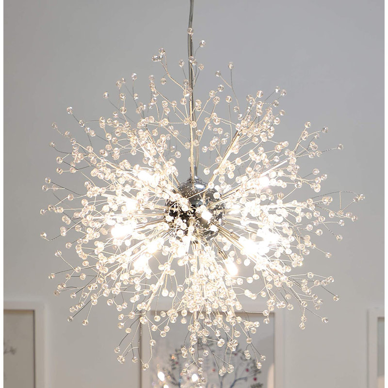 Alliee 8-Light Unique Crystal Chandelier with 8 Bulbs Included