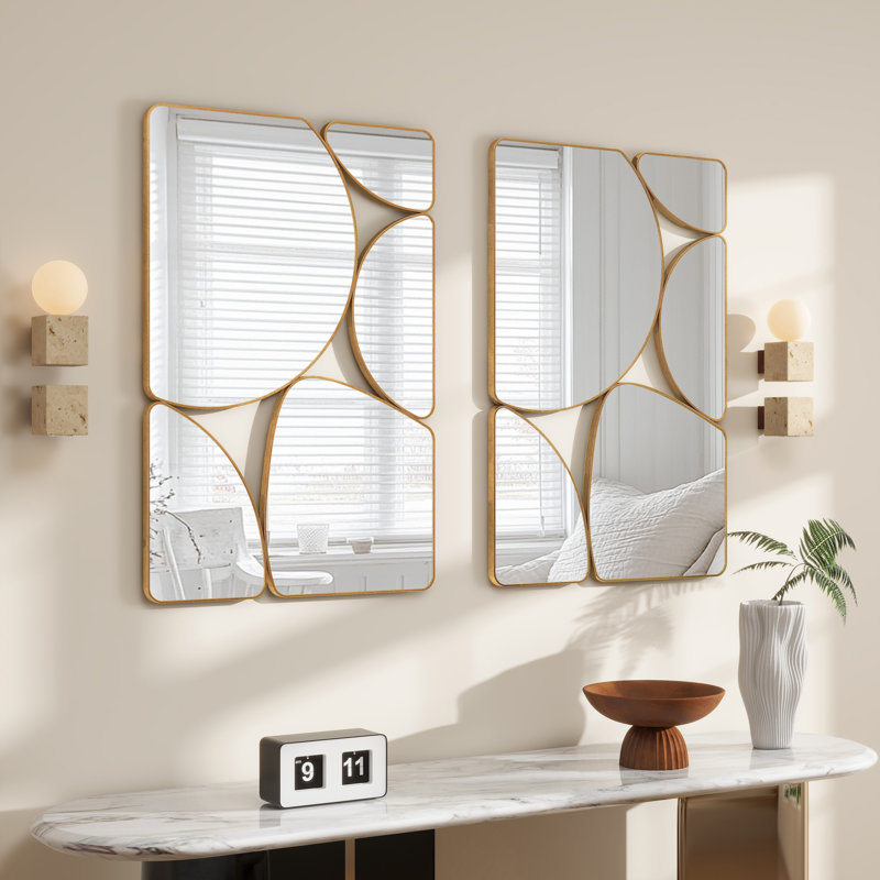 Kaylie Pebble Shaped Metal Wall Mirror