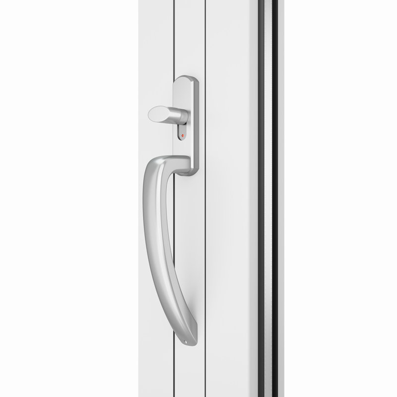 Porte pliante en aluminium à 3 panneaux KaMic EliteFold avec charnières et roulettes cachées, conception pliante de gauche à droite