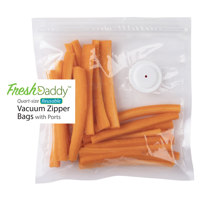 Freshdaddy Vacuum Zipper Bags - Quart Size