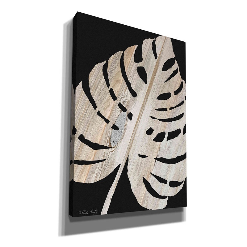 Godalming Palm Frond Wood Grain III sur toile par Cindy Jacobs, reproduction, H 26 po x l 18 po x P 0,75 po