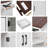 46.5'' Farmhouse Kitchen Island With Drape Of Beads, Power Outlet, Rolling Kitchen Cart On Wheels With Drop Leaf, 3 Doors , 3 Drawers And Internal Iron Shelf, For Kitchen, Dining Room, Black-731766553