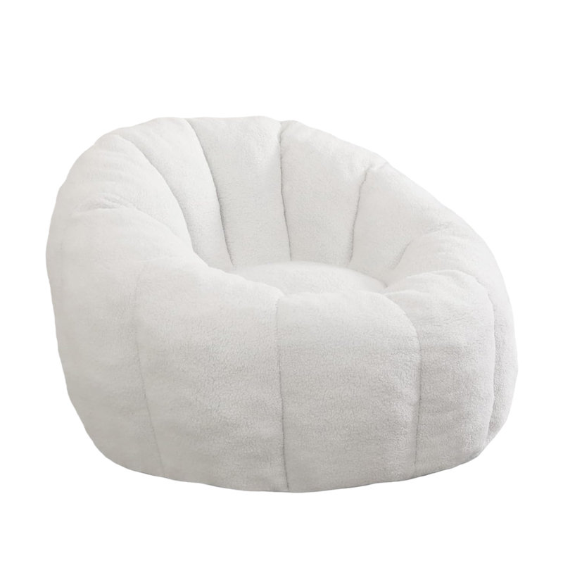 Teddy Bean Bag Chair, White