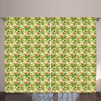 Polyester Semi Sheer Curtain/Drape Pair