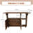 Folding kitchen islands with Storage Shelves and Wheels-129492567