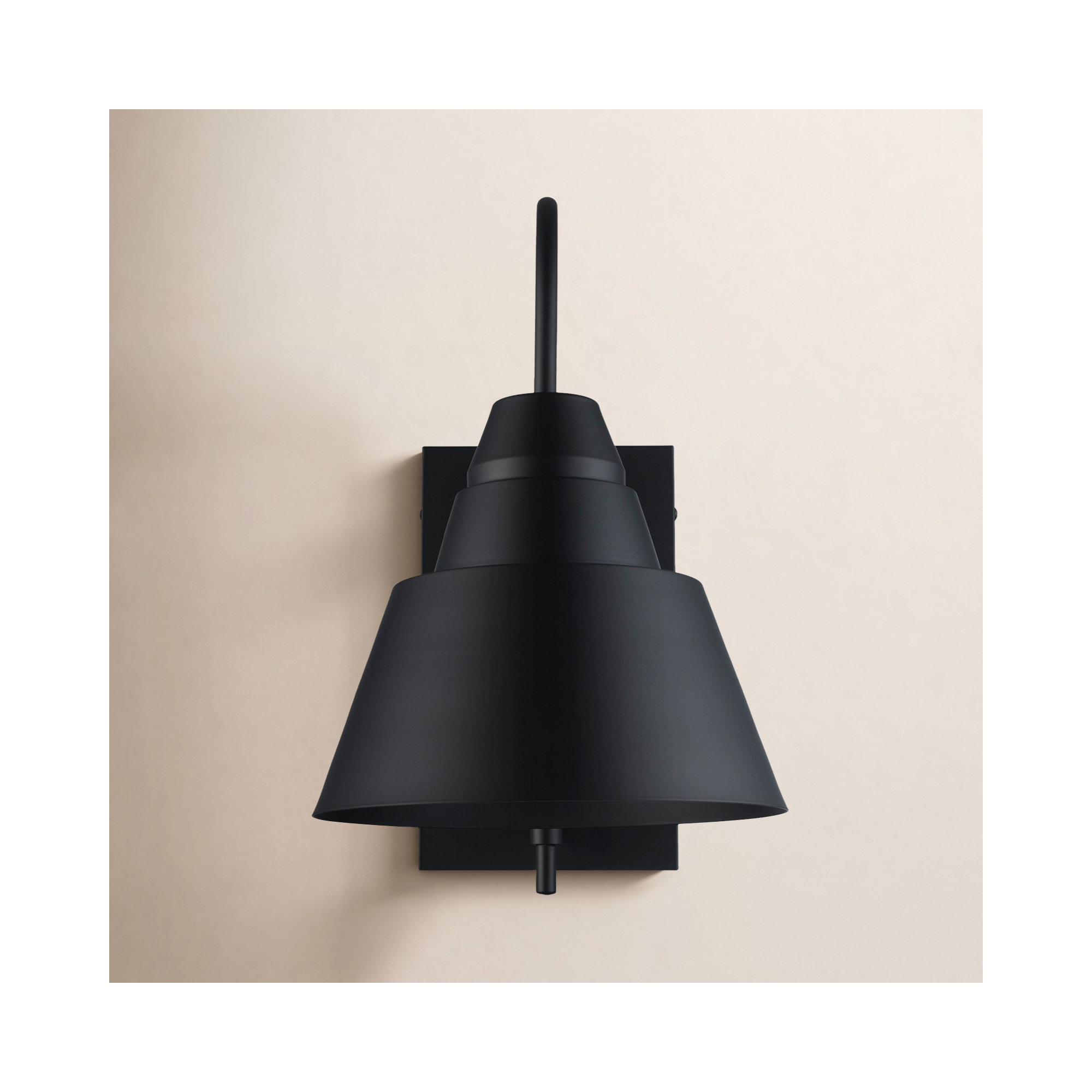 Estiva Single Light Bell Outdoor Iron Wall Light, 14.75" H x 9" W x 13.25" D