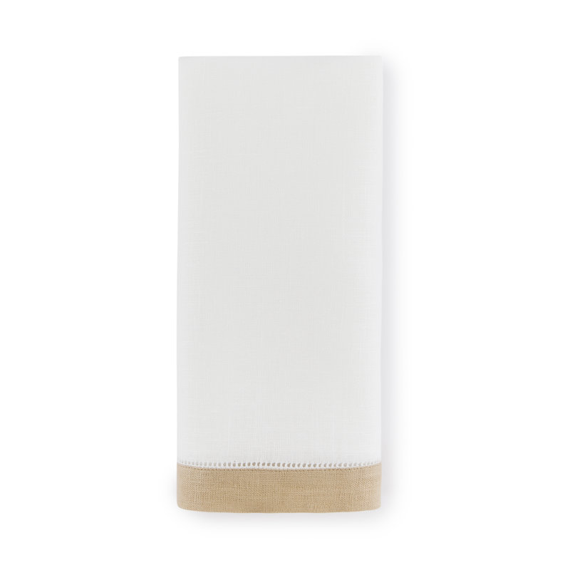Filo Fingertip Towel Set, White/Almond