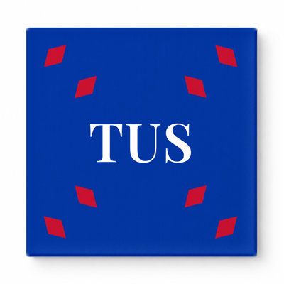 Tuscaloosa Luxury Diamond Monogram — Red Blue White
