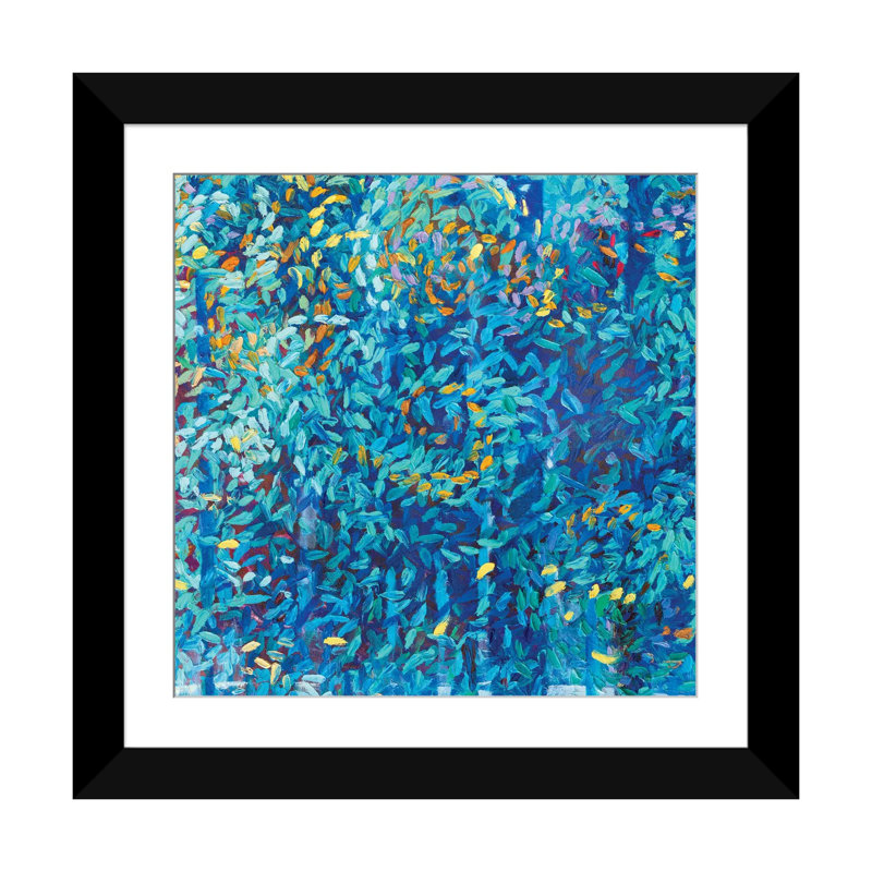 "BM 015" par Iris Scott Abstracts, impression sur toile, H 16 po x l 16 po x P 1 po, Papier d'art encadré noir, Blanc