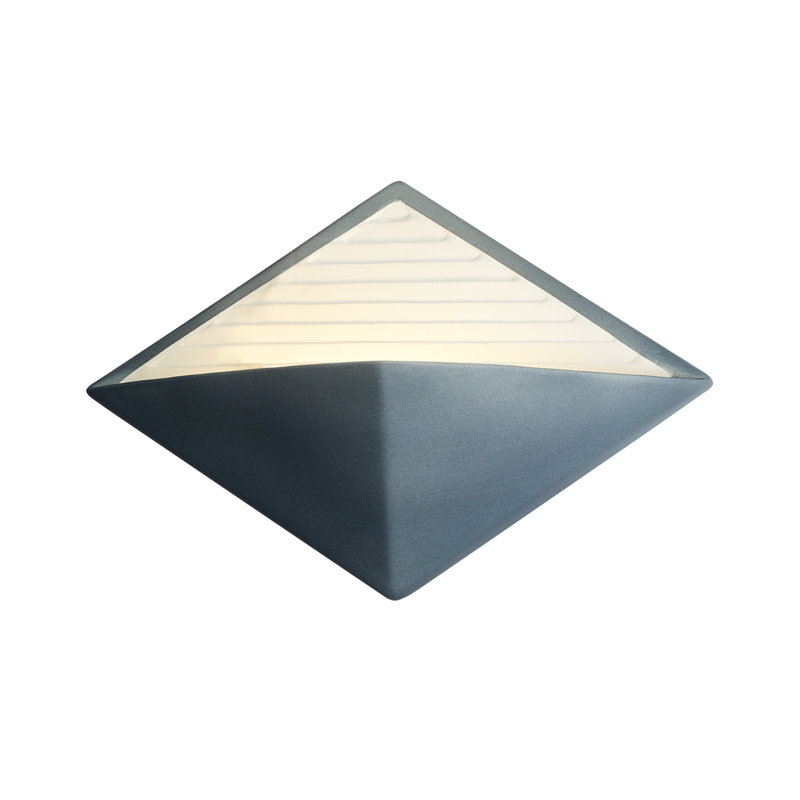 Caeli Ceramic Wall Sconce, Matte White with Champagne Gold Internal, Yes
