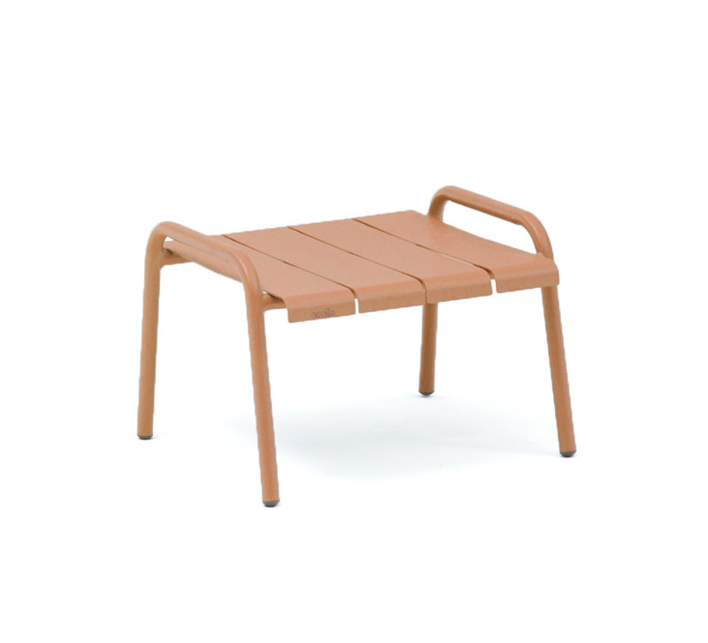 Misue Rectangular Outdoor Side Table , 46cm cm W 50cm cm D, Orange