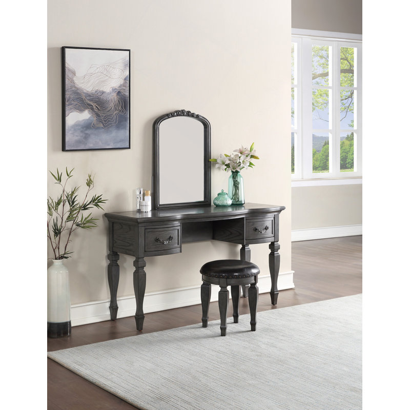 Ensemble de meuble-lavabo de chambre à coucher classique, Gris
