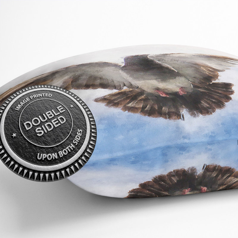 Flying Pigeon Cushion with Filling, 40cm H x 40cm W x 15cm D