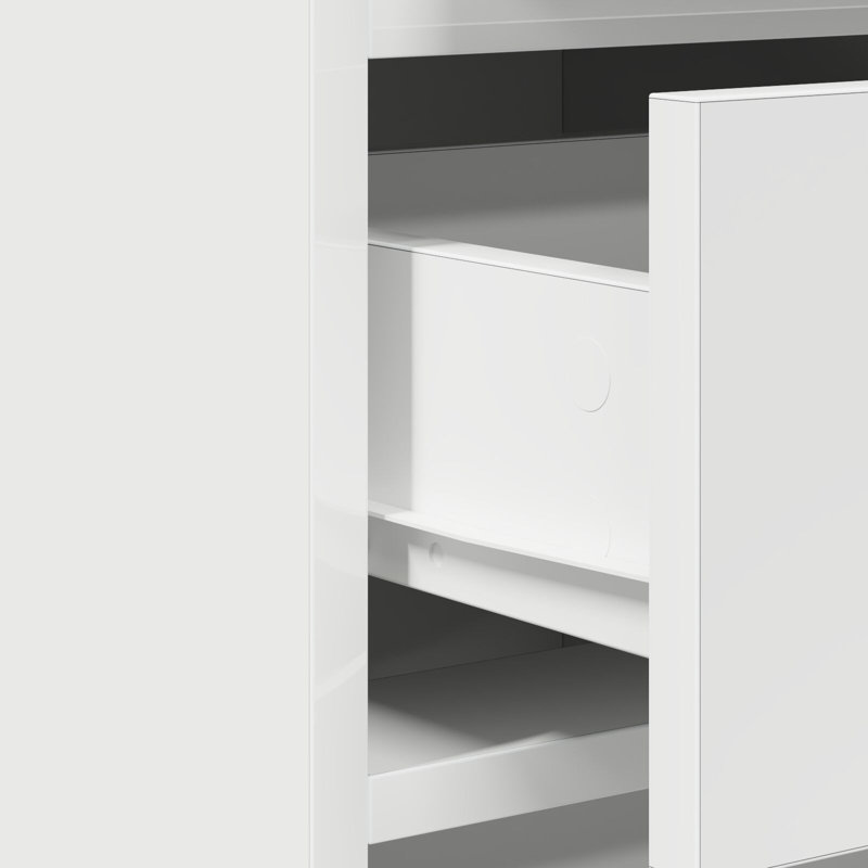 Dressing Table with Mirror, White