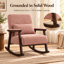 Chaise berçante rembourrée Velarossique Chenille-1655777105