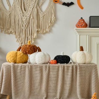 Coussin de citrouille, coussins décoratifs d'automne pour canapé, coussins de lit en peluche pour lit
