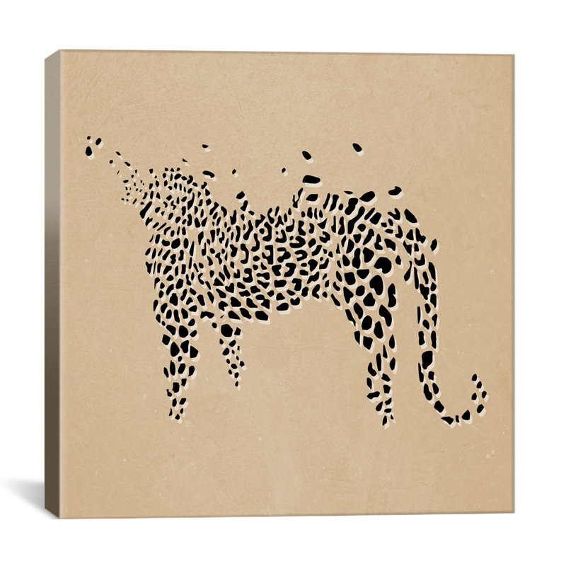 Albree Modern Leopard, impression sur toile, H 12 po x l 12 po x P 0,75 po, Pas de tapis, Toile tendue