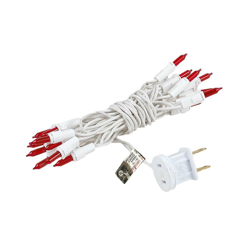 Mini-chaîne 20 ampoules pour l’extérieur 8,5' Pitman, rouge, blanc