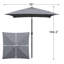 Parasol de marché carré 6,5 pi Tempo-1329866953