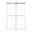 Porte de douche coulissante double sans cadre, porte de douche double, 3/8 po (10 mm) en verre trempé Sgcc, acier inoxydable-115606734