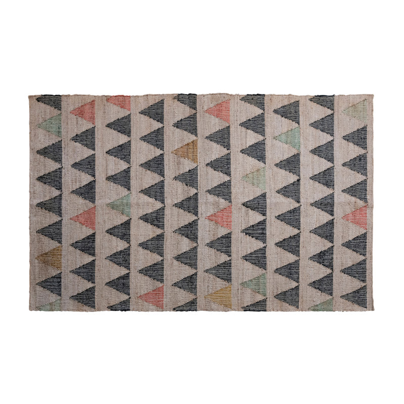 Tapis en jute et coton tissés Boho