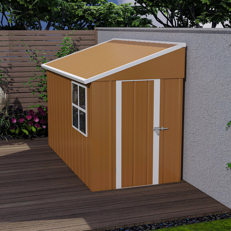 Remise de rangement robuste en métal 8 x 4 pi avec portes doubles, fenêtres et ventilation - Remise de jardin d'extérieur résistante aux intempéries