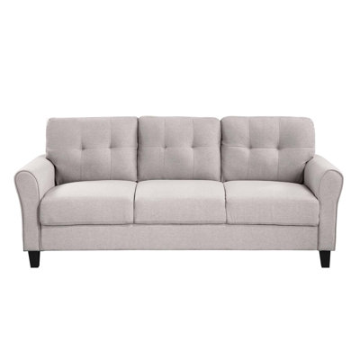 Modern Living Room Sofa Linen Upholstered