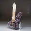 Natural Calcite on Amethyst Cluster